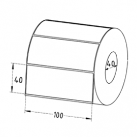 100mm x 40mm Thermal Transfer Labels, 40mm Core, Permanent, 1000 Labels/Roll