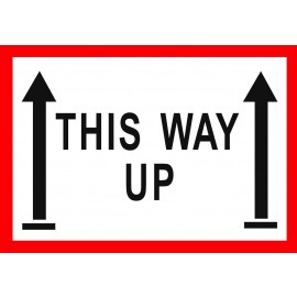 105 x 75 This Way Up Pallet Labels, 76mm Core, 500 Labels/Roll