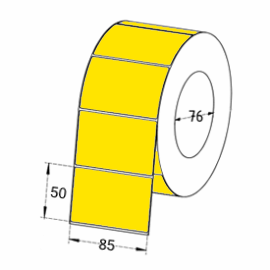 Thermal Transfer Rack Labels 85x50 76mm Core Syn